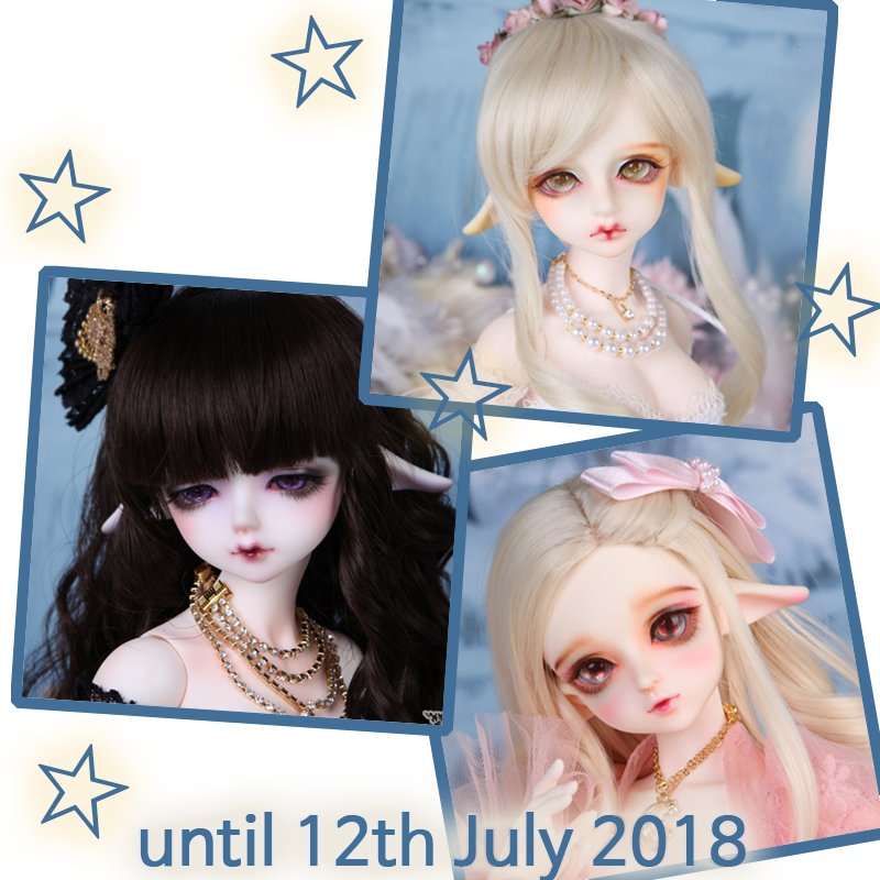 LutsOfficial's tweet photo. LUTS 2018 Summer 2nd release dolls, on sale now!
Check the limited dolls and do not miss them <3
All limited dolls for Summer Event is sold until 12th July~
#LUTS #lutsdoll #BJD #Doll #SummerEvent #LimitedDolls #ModelKidDelf #LUTSBory #LUTSPine #LUTSNana https://t.co/G9E5husrjH