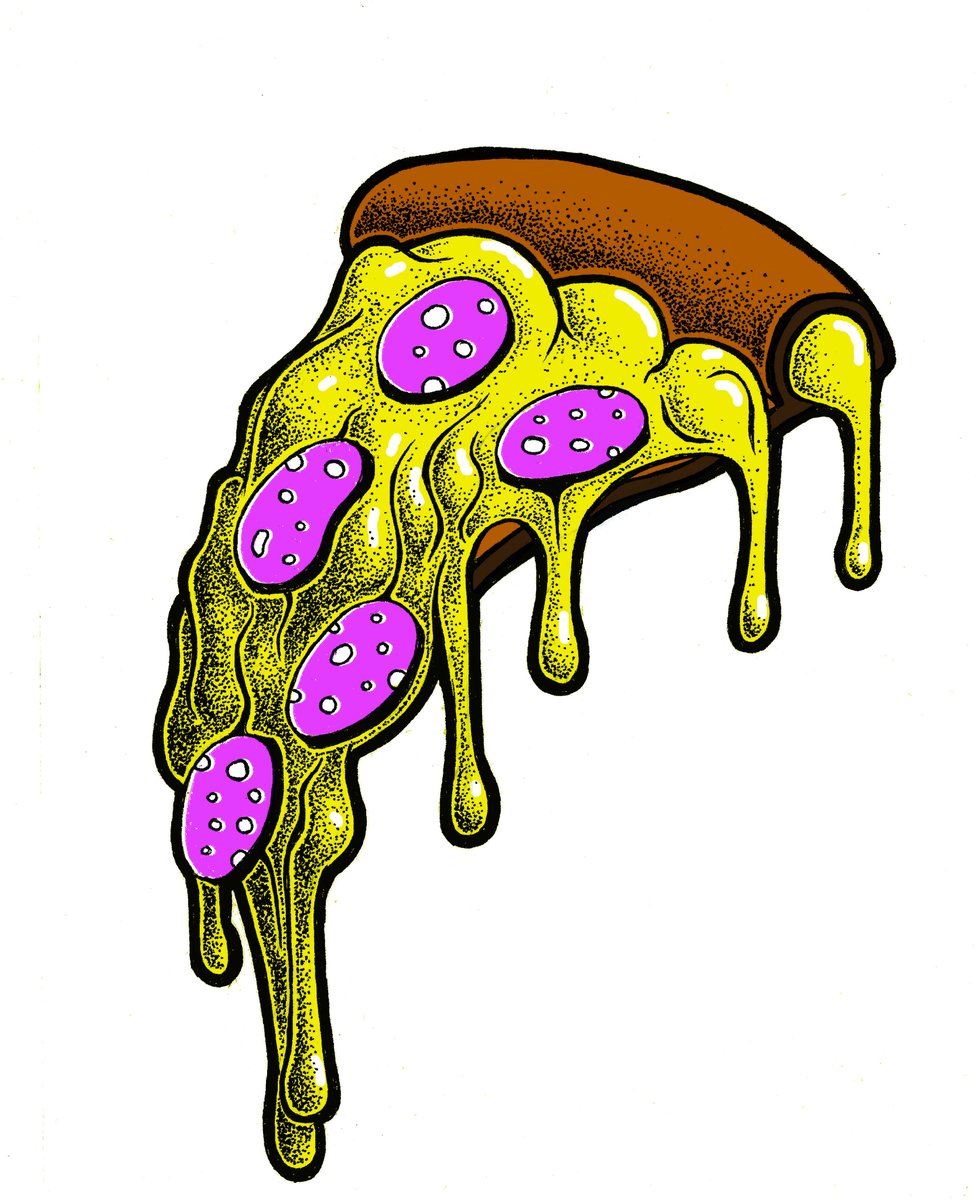 sharpenedteeth's tweet image. Patch design for a client #patchgame #lowbrowart #pizza