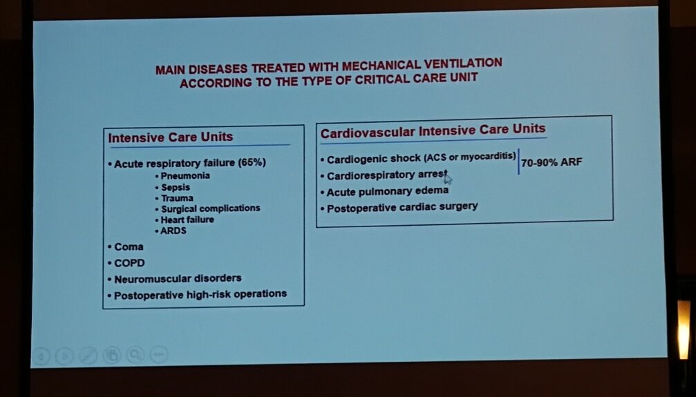 fercherno's tweet photo. Mechanical ventilation in general ICU vs. ICCU. J Masip MD from Spain at 11 #acutecardiaccare Conference. #acca #acutecvd #ESCCoT https://t.co/0O0AG8d96U