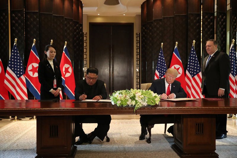 PDChina's tweet photo. #BREAKING: Trump says denuclearization process to start very quickly, after signing a joint document with Kim #TrumpKimSummit https://t.co/GmqozGV3QW