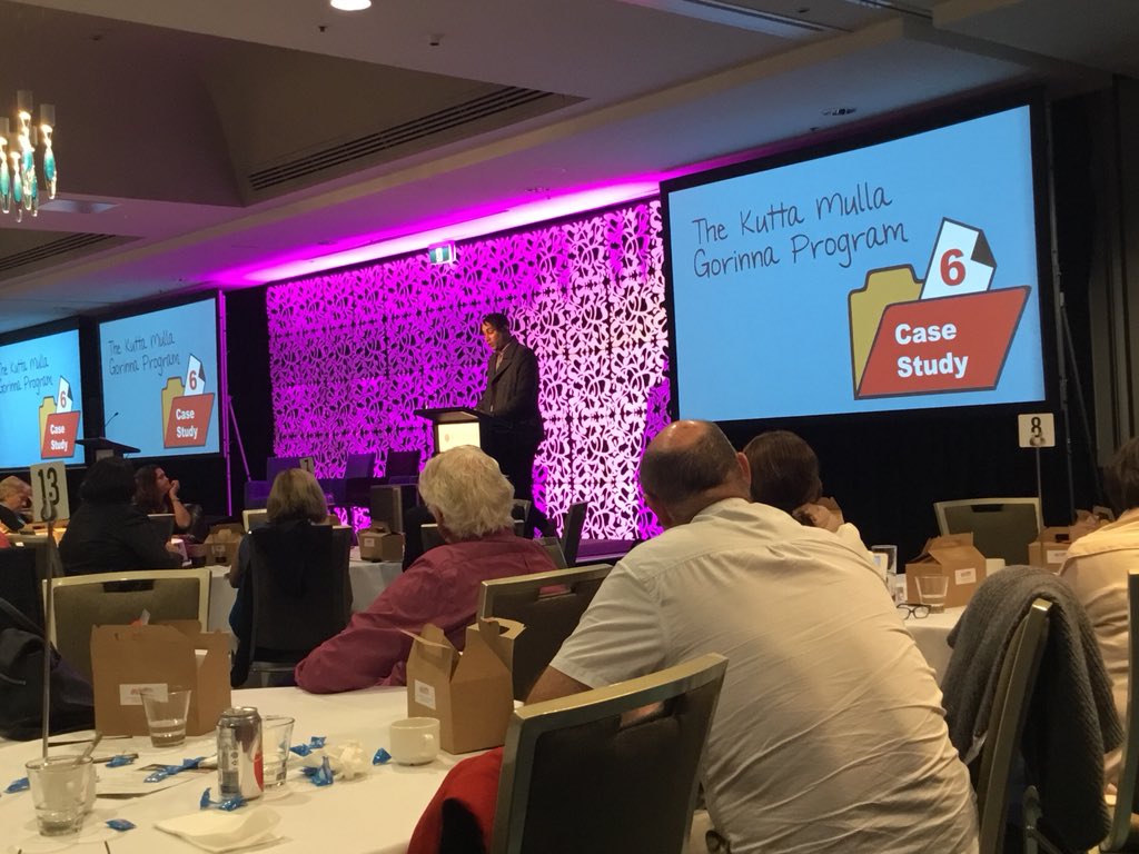 TheQCT's tweet photo. โWhat we focus on becomes our reality.โ At the Kutta Mulla Gorinna Alternative Learning Centre flaws and failings are not the focus. Thank you Justin Giblett for your inspirational presentation. #creativitysummit2018 @Griffith_Uni https://t.co/YRxDeMaDdl