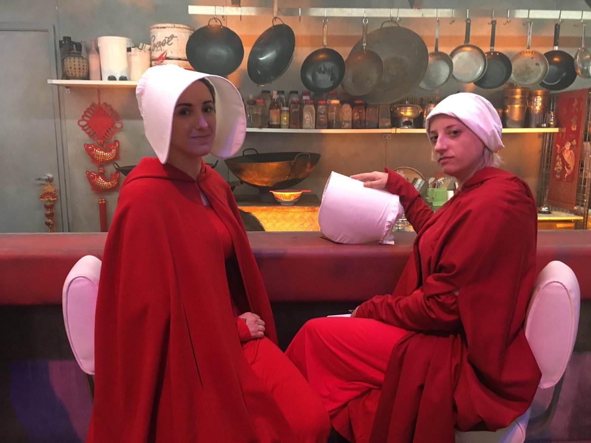 AnachronismInA's tweet photo. @HandmaidsOnHulu we were sad we missed you at @Comic_Con last year! Will you be there this year? https://t.co/0y9CrrRuzx