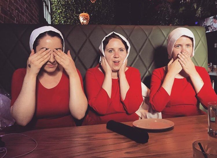 AnachronismInA's tweet photo. @HandmaidsOnHulu we were sad we missed you at @Comic_Con last year! Will you be there this year? https://t.co/0y9CrrRuzx