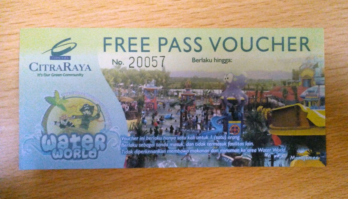 Sblum mulai kuis, simak dulu rulesnya:

- RT kuis sebelum menjawab
- Mention 5 teman pada jawaban
- Kuis ditutup jam 9 malam ini
- Hashtag kuis #NgabuburitCitraRaya

Hadiah: Masing-masing 2 tiket Water World bagi 3 pemenang beruntung!