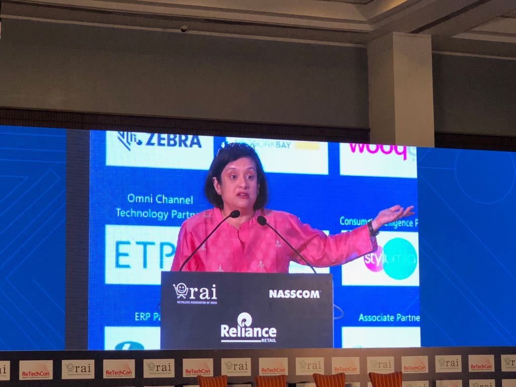 stylumia's tweet image. “Challenge and opportunity is how can we bring data science to brick and mortar” @debjani_ghosh_ President, #Nasscom  
#retechcon #ReTechCon2018 #Mumbai #Stylumia