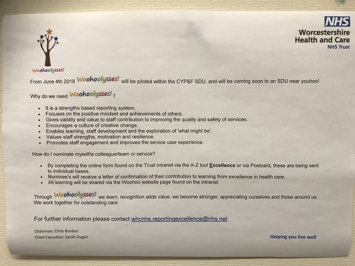 mandy_webster1's tweet photo. Another nomination received via Woohoolysses ... sharing good practice #learningfromexcellence @WorcsHealthCare @MrsScreen @Bertiebop5 @JoGaffneyAHP @AppreciatingP https://t.co/eyIE43Szsn
