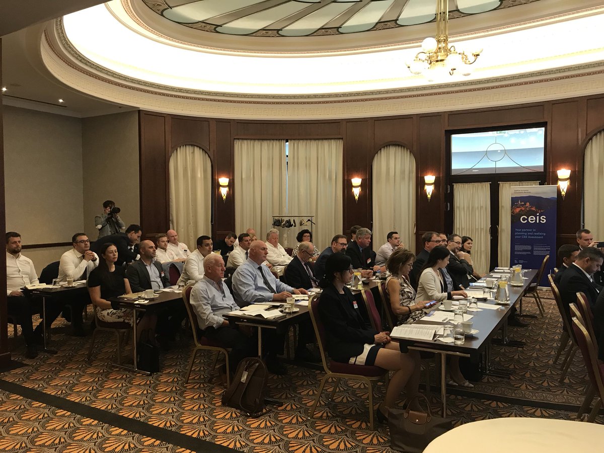 wendystunt's tweet image. Welcoming address by @AndyGarthUK "Slovakia is one of the fastest growing economies in Europe" @thevoiceofauto Trade Mission @BritChamSK #vobevent