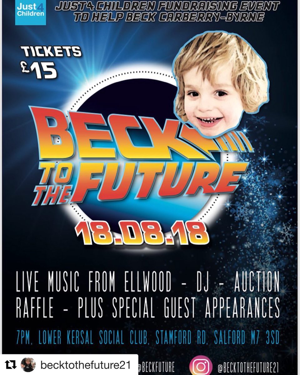 BeckFuture's tweet photo. Don’t forget guys you can also buy out tickets online https://t.co/TIE1xK5tTp #becktothefuture #charitynight #fundraising https://t.co/D6ss6ntzET