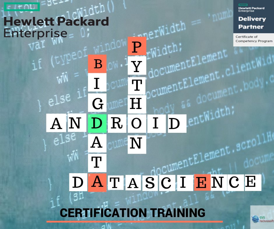 GVS_technosoft's tweet image. #HPECertification
Get HPE certified training for Python, Android, BigData and DataScience from HPE Industry Leaders.
Register Now and get HPE Certified
bit.ly/2KYk2Yg 
#BigData #DataScience #Python #MachineLearning #InternetOfThings #AndroidDev #SoftwareDevelopment
