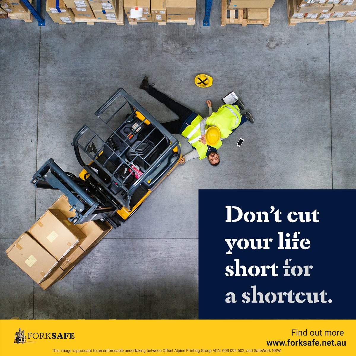 Fork_Safe's tweet photo. It only takes a second for a shortcut to turn into a nightmare. Find out how you can stay #ForkSafe at work: https://t.co/31XAIKr8qS #ForkliftSafety #WorkplaceSafety https://t.co/akaCHOnibK