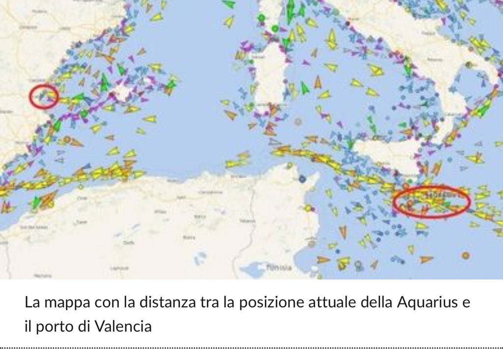 dariofrance's tweet photo. Guardala @matteosalvinimi questa mappa. Guardala e chiediti davanti alla tua coscienza se è logico e umano infliggere questo viaggio di 1400 km di mare a persone stremate e disperate solo per una scelta ideologica e elettorale. https://t.co/oR5tHwWUX9