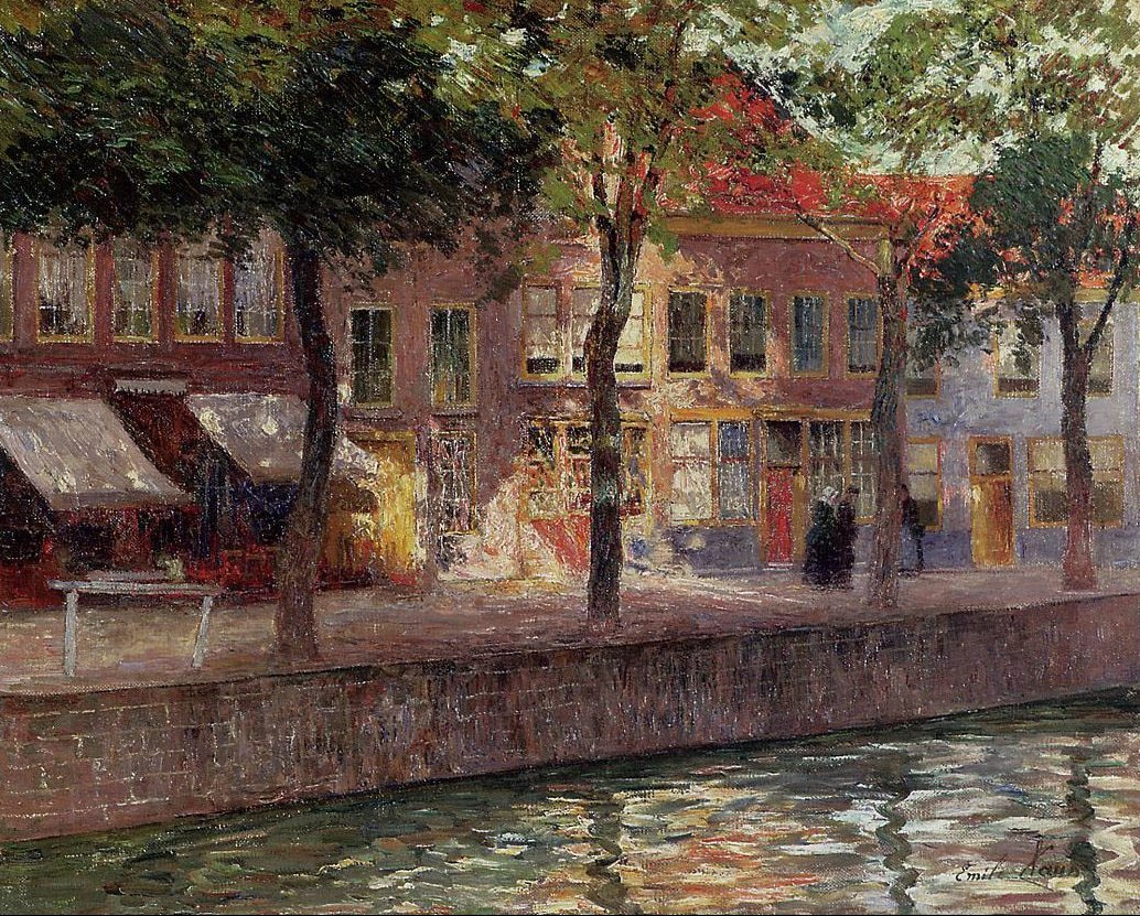 Grabados De Calidad Del Museo Canal en Zeeland, 1896 de Emil Claus