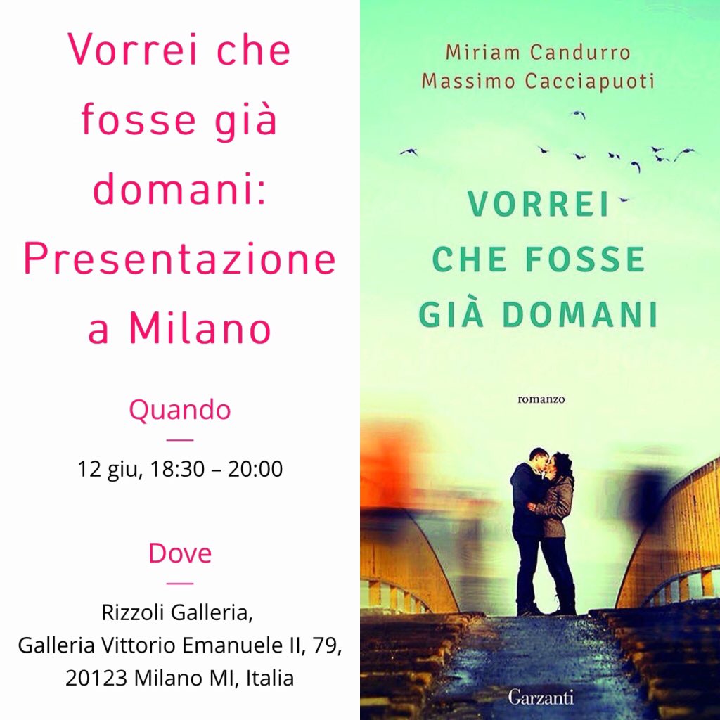 upasclaire's tweet photo. #upassando #newevent #libri Oggi alle 18:30 alla @RizzoliGalleria la presentazione e il firmacopie di #vorreichefossegiadomani, edito da @garzantilibri, con i suoi coautori @miriamcandurro e @MassimoCacciapu. L’evento dedicato sul blog ⬆️ #miriamcandurro #massimocacciapuoti https://t.co/NhfXzlbDL9
