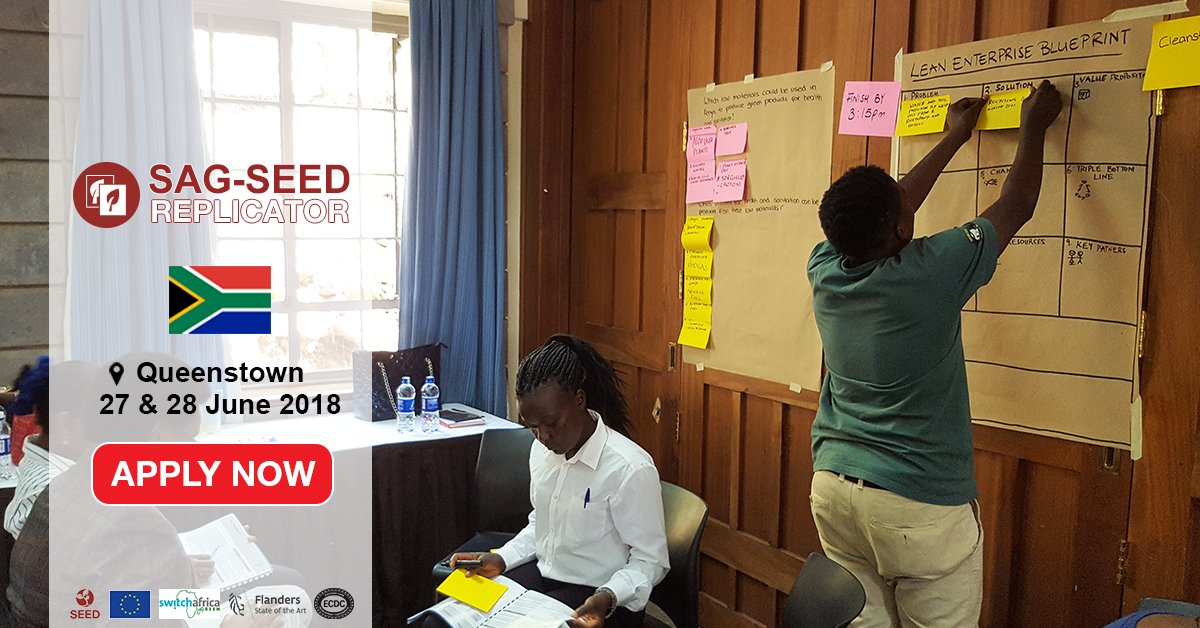 SEED_SustDev's tweet image. Tried &amp;amp;  tested by more than 600 entrepreneurs! Now we are coming to #Queenstown #SouthAfrica. Secure your spot at one of the SAG-SEED Replicator Workshops on 27th &amp;amp; 28th June 2018 today. Deadline 20 June seed.uno/support/replic… #SocEnt #SustDev #Innovation #Startups