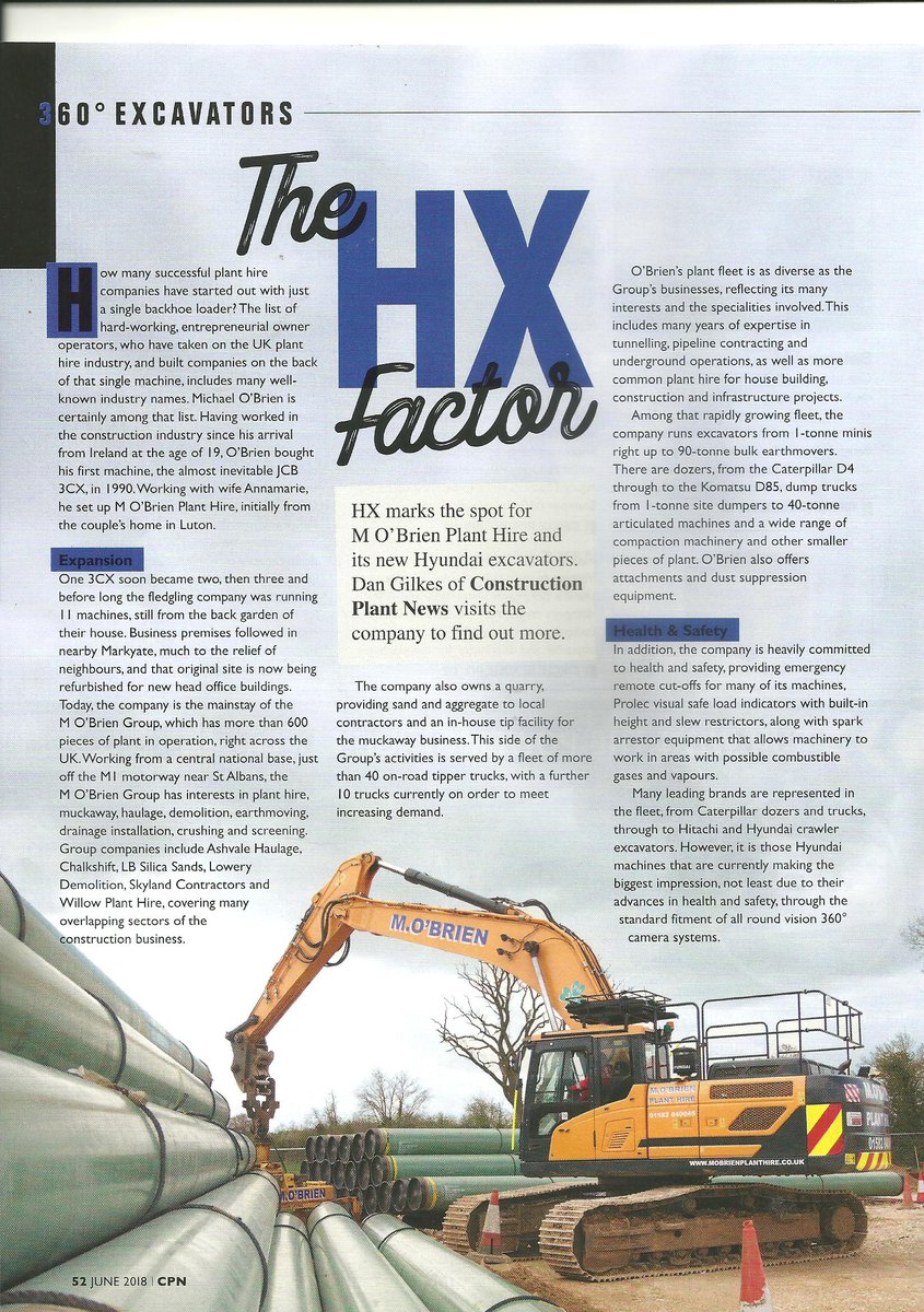 HD Hyundai Construction Equipment Europe (@hdhyundaicee) on Twitter photo HX marks the spot! Construction Plant News Magazine's Dan Gilkes visits M O'Brien Plant Hire to talk about the company's fleet of Hyundai's and its rise to becoming a major player from humble beginnings. <a href="/CPN_mag/">CPN magazine</a> <a href="/Mobrienplant/">M O'Brien Plant Hire</a> <a href="/DantheVan5/">Dan Gilkes</a> HX marks the spot! Construction Plant News Magazine's Dan Gilkes visits M O'Brien Plant Hire to talk about the company's fleet of Hyundai's and its rise to becoming a major player from humble beginnings. <a href="/CPN_mag/">CPN magazine</a> <a href="/Mobrienplant/">M O'Brien Plant Hire</a> <a href="/DantheVan5/">Dan Gilkes</a>