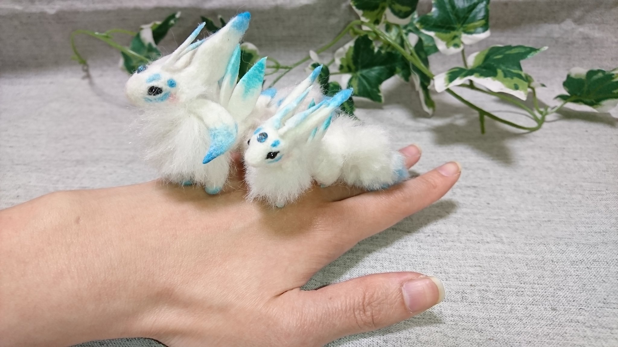 アートドール うさぎ幻獣の郵便屋さん 羊毛フェルト - メルカリ