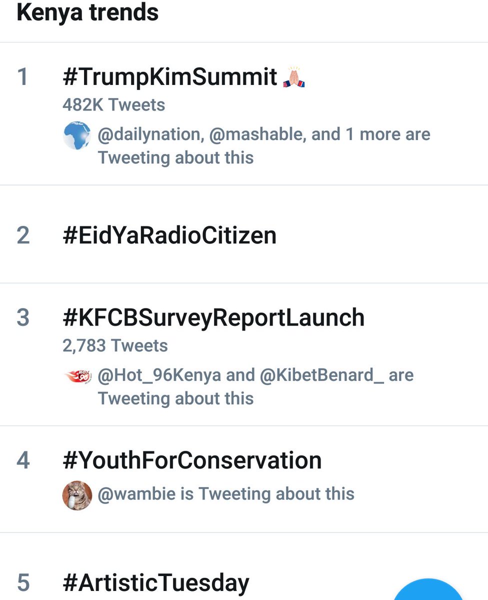 Trending at No.4 in 🇰🇪: #YouthForConservation 💪💪 @UKinKenya !!