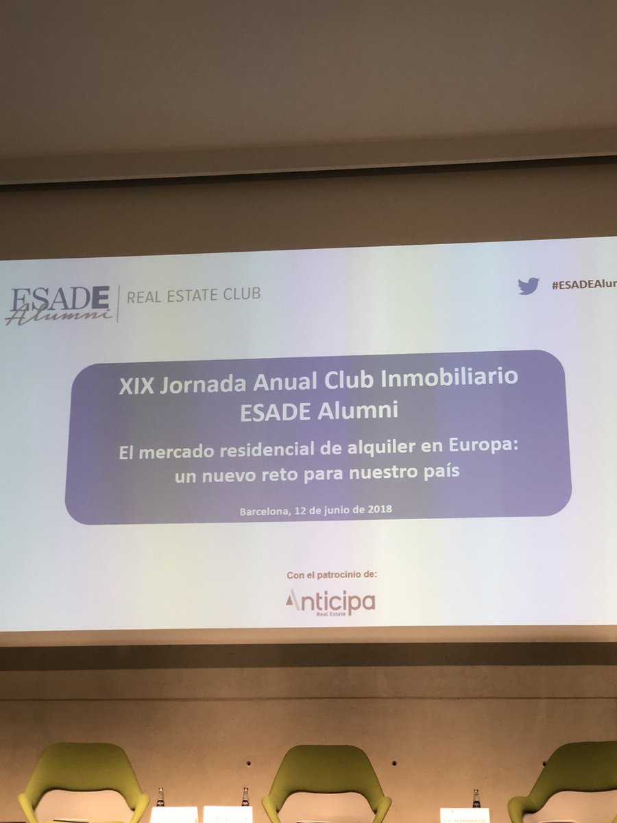 rubengalceran's tweet image. Preparados para la XIX Jornada del Club Inmobiliario de @ESADE con un tema muy interesante: el mercado residencial de alquiler @ESADEAlumni #ESADEAlumni