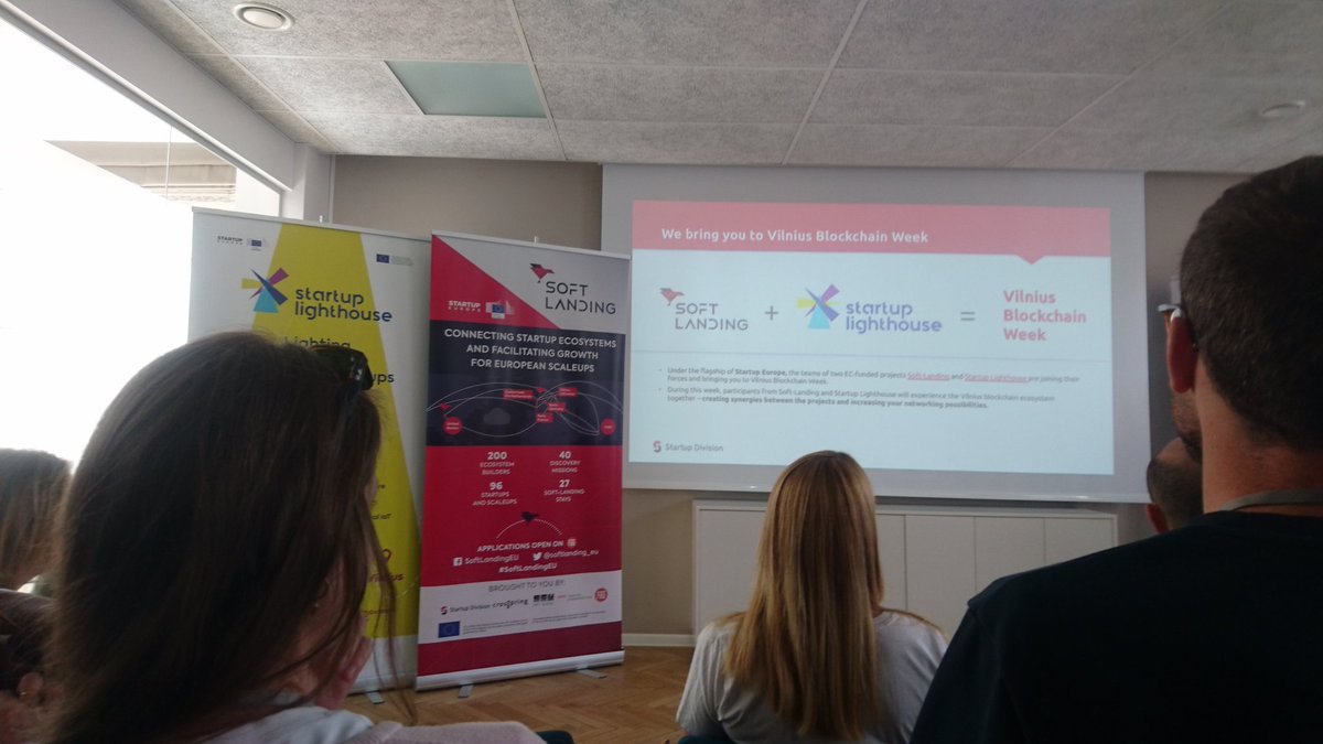 HubPhotonics's tweet photo. @softlanding_eu #VilniusBlockchainWeek mission is starting. @eu_lighthouse @StartUpEU https://t.co/kFCYRfCZWR