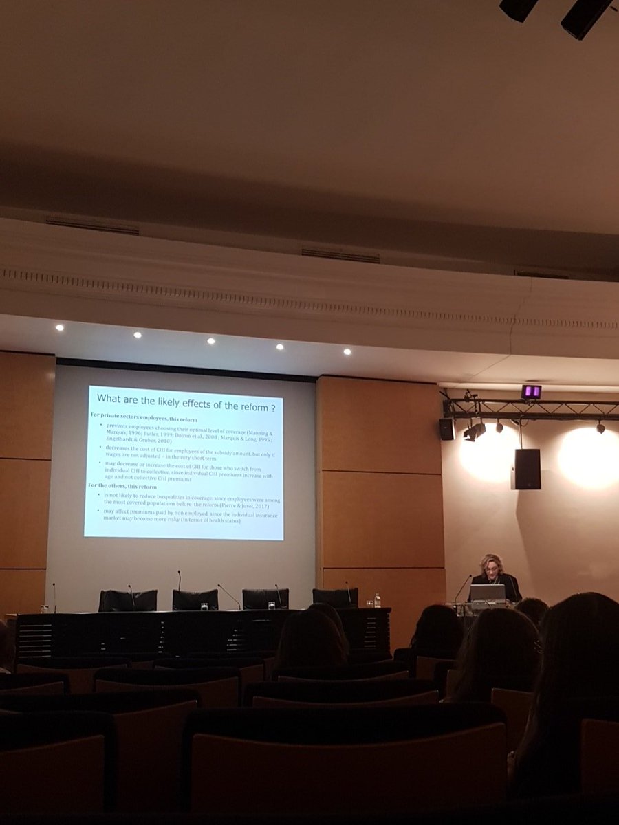 Journées des chaires : Florence Jusot presents results on Employer-Mandated Complementary Health Insurance in France cc <a href="/ChaireDami/">Chaire DAMI</a>
