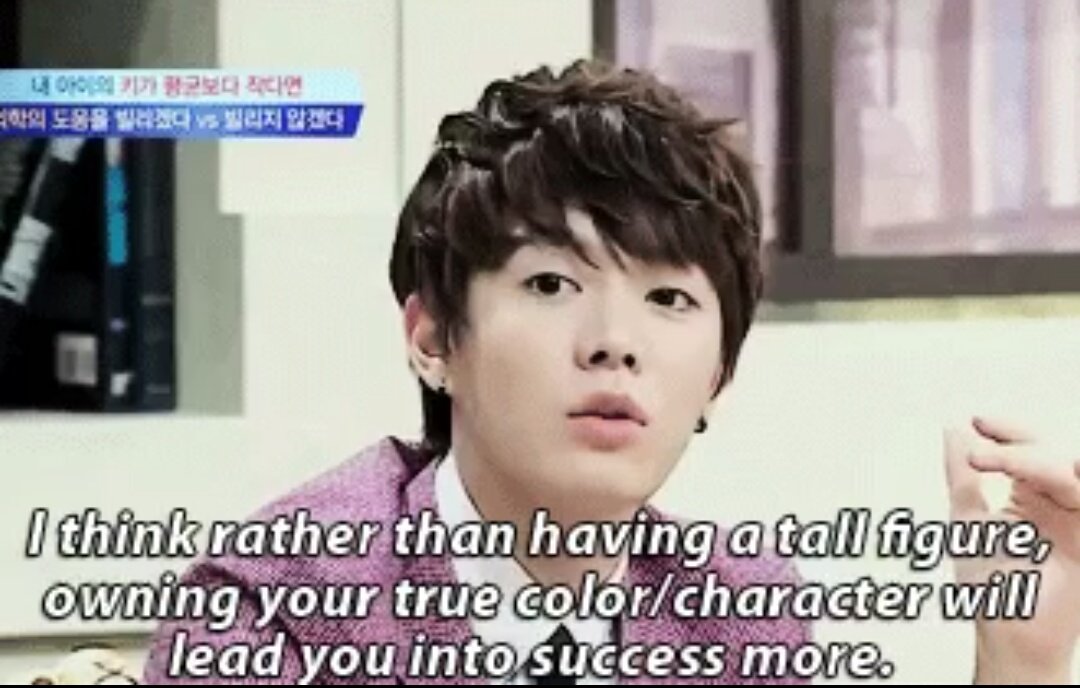 "rather than having a tall figure, owning your true colour will lead you into success more"Abnormal Summit (2015)