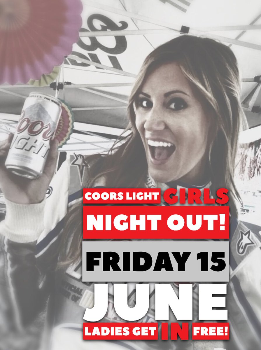 Friday, June 15th 
Coors Light Girls Night Out
Street Stocks • Super Stocks • Modifieds
Gate opens at 5:30pm
Racing at 7:35pm
Adults $10; Jr/Sr $8; Kids 12 &amp; under free; Ladies get in Free!