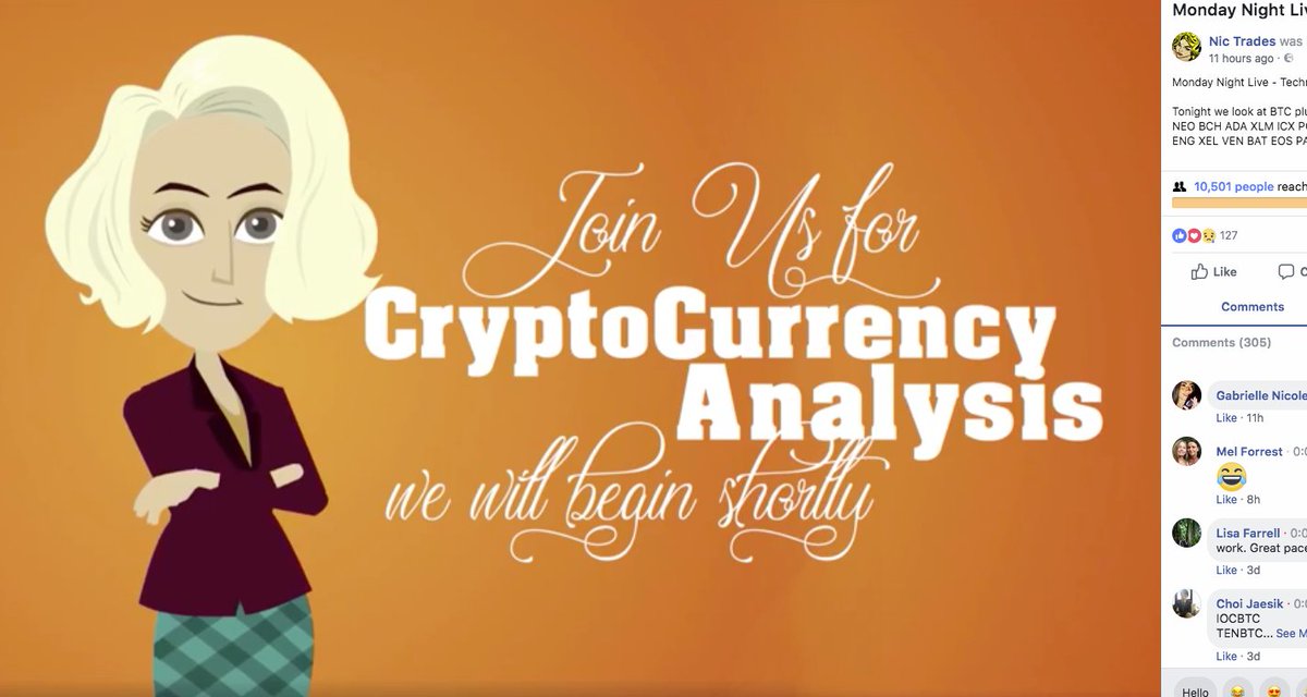 NicTrades's tweet image. Yesterday's Monday Night Live #cryptocurrency  analysis is available to watch as a replay. I take a look at 35 #crypto coins:
facebook.com/NicTrades/vide…
