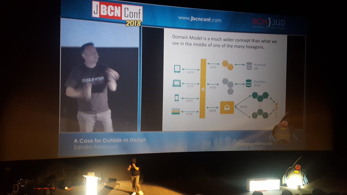 jgarcesc's tweet image. &quot;We all have software design biases.&quot;

&quot;The usefulness of a domain model needs to be evaluated from an outside perspective.&quot;

@sandromancuso #Jbcn18
#zaratech