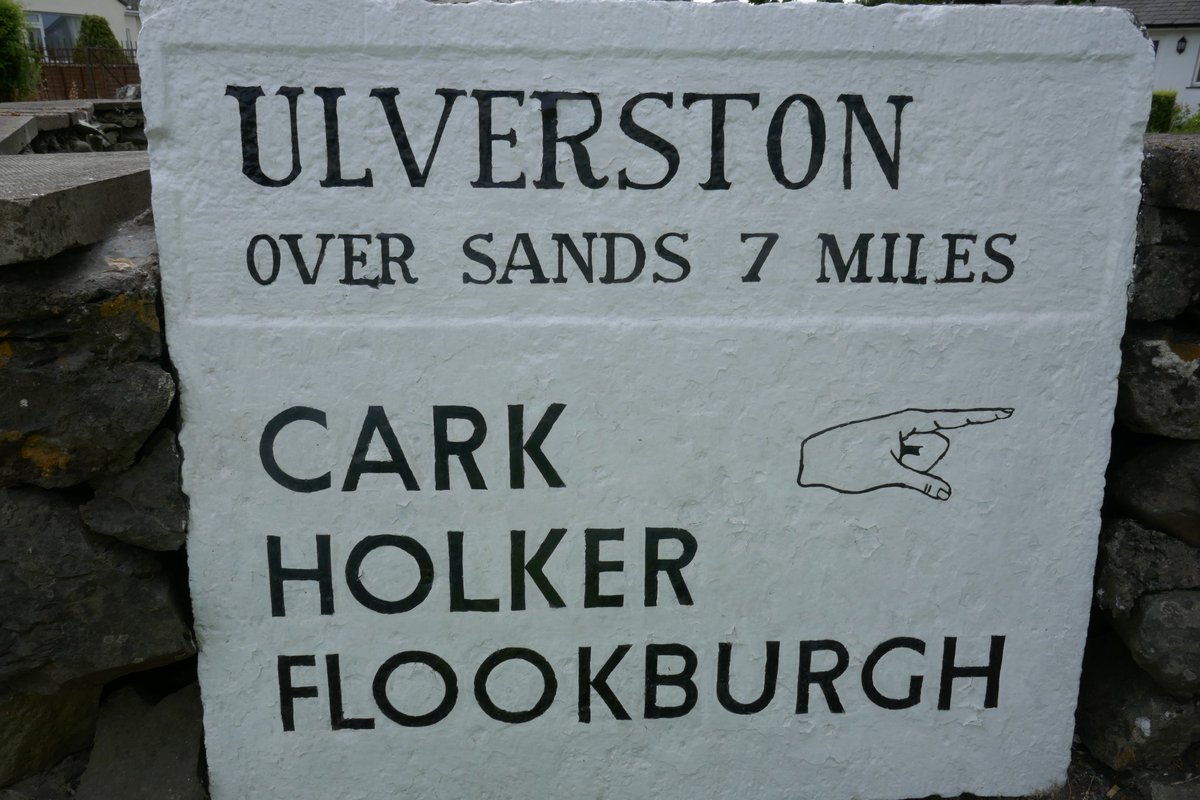OldSignPainter's tweet photo. Finished the three #Waymarker signs in #Cartmel today and met up with the lovely @OldRollerShed ☺️✍️🎨 #Painting #Victorianrestoration https://t.co/PCyHzs4kPf
