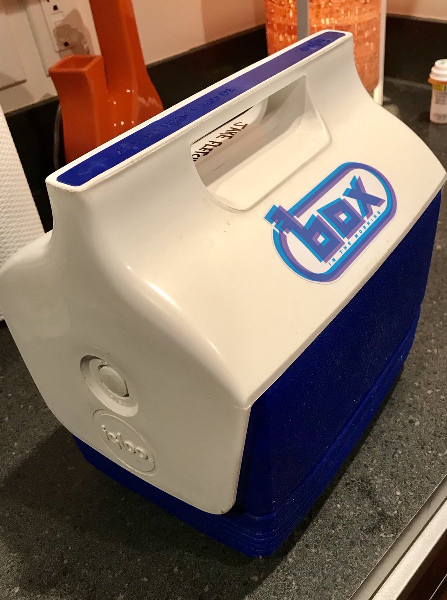 JNFletcha's tweet image. @BoxInTheMorning Jake’s camp lunchbox/cooler.