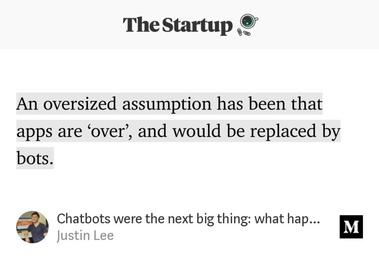 webfoundation's tweet photo. "Chatbots were the next big thing: what happened?" - @justinleejw https://t.co/ibphqs3Ck9 https://t.co/NGvpgQ5OtR
