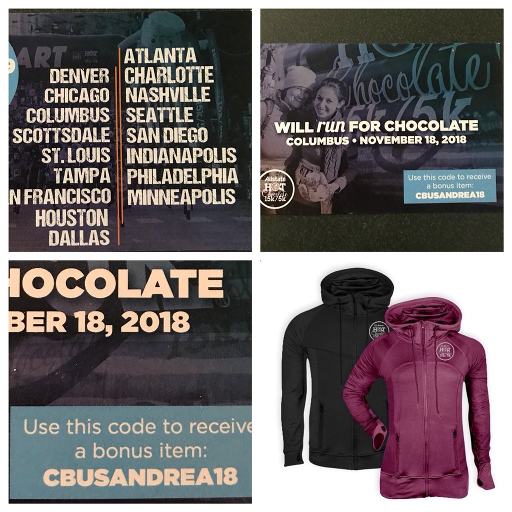 Not just a #jeepgirl but a #runnergirl too. Running the hot chocolate 15k in Columbus in November. Who’s with me? Use my code for extra swag: CBUSANDREA18