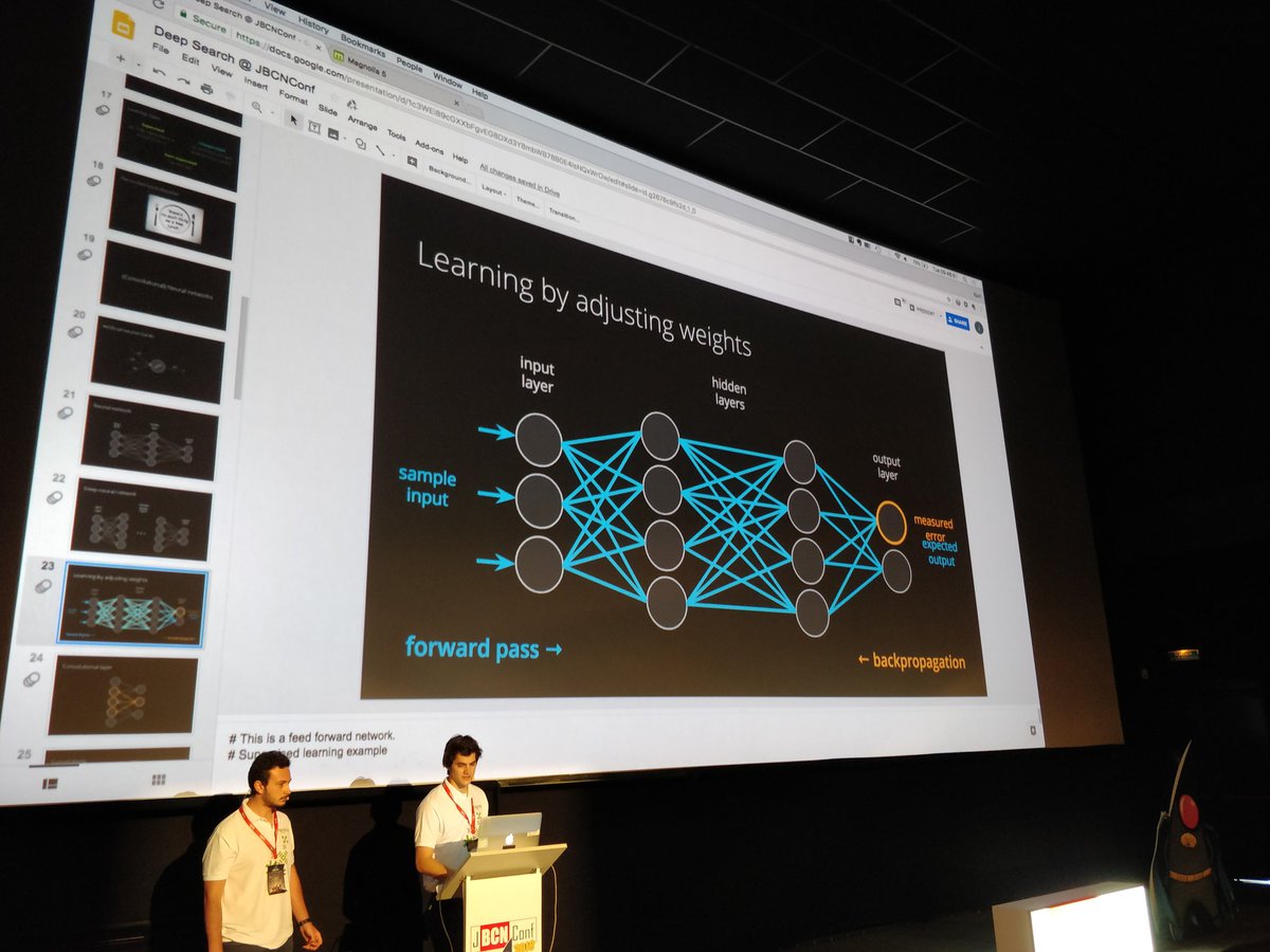 _AngelicaSanz's tweet photo. Many and very interesting questions to @ilgun_ilgun and @Cedudidu in room 3 at #jbcn18 after their talk on How to supercharge UX with #MachineLearning on the #JVM 

Great job guys! 👏🏻 https://t.co/Fi2VijBT8C