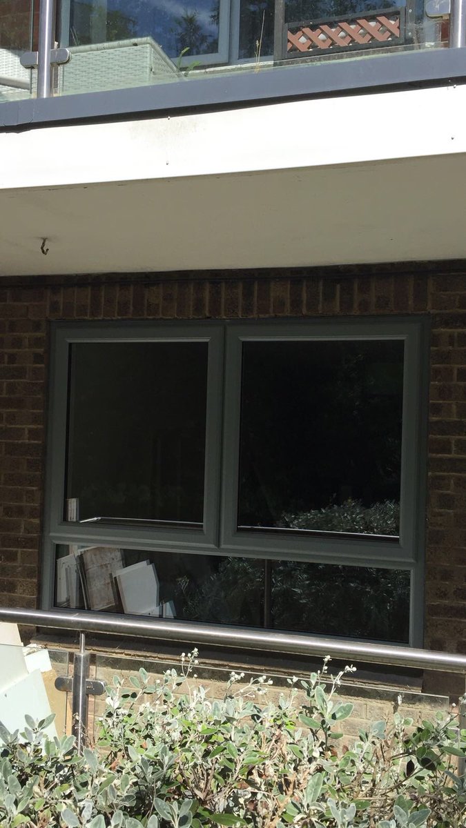 Sagewindowsuk's tweet photo. Special made light grey windows fitted yesterday 🙌 #windows #Hampshire #building #doubleglazing https://t.co/Y7cWySDL67