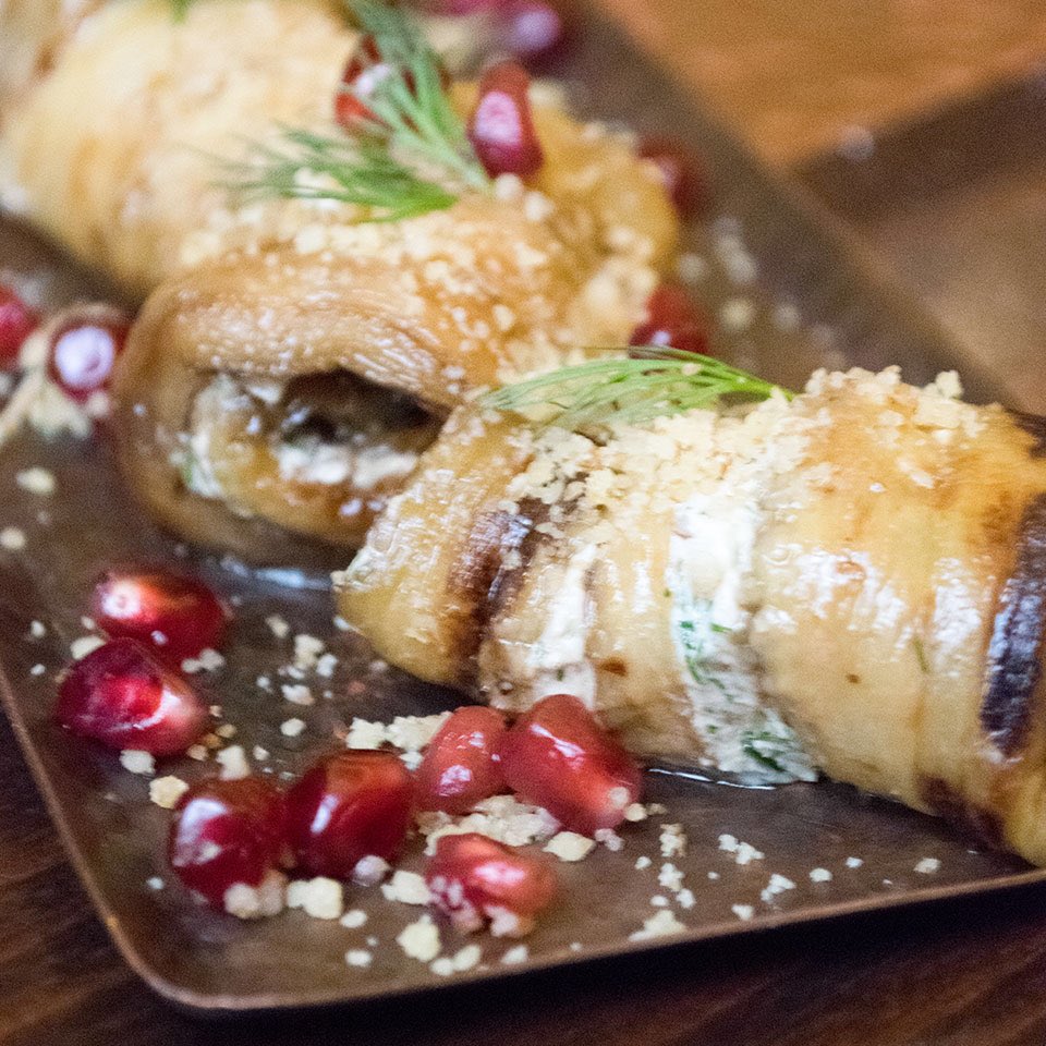 MayrigBeirut's tweet photo. Indulge in Mayrig’s #SUMMERSPECIAL, the #SempouguiRoll, a homemade refreshing mixture of #grilledeggplants, #labneh, and #pomegranateseeds 
#MayrigBeirut #Mayrig #Beirut #Lebanon https://t.co/DrVak4mykK