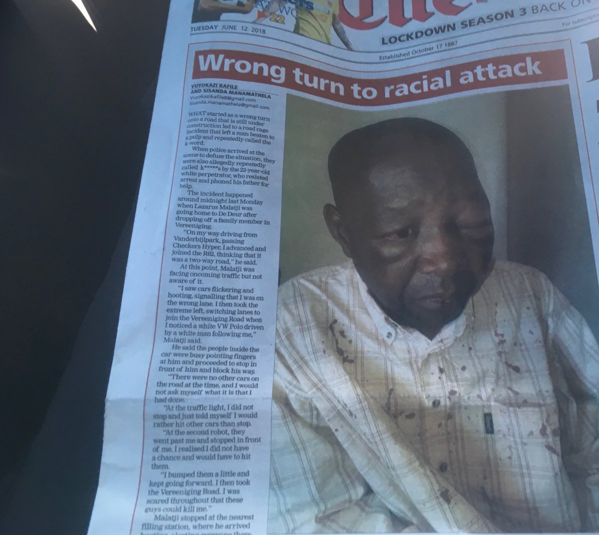 Lesufi's tweet photo. To be honest if there’s something that makes my blood to boil is to see a young racist mistreating our parents! It’s makes me angry! https://t.co/p1JUNE1czp