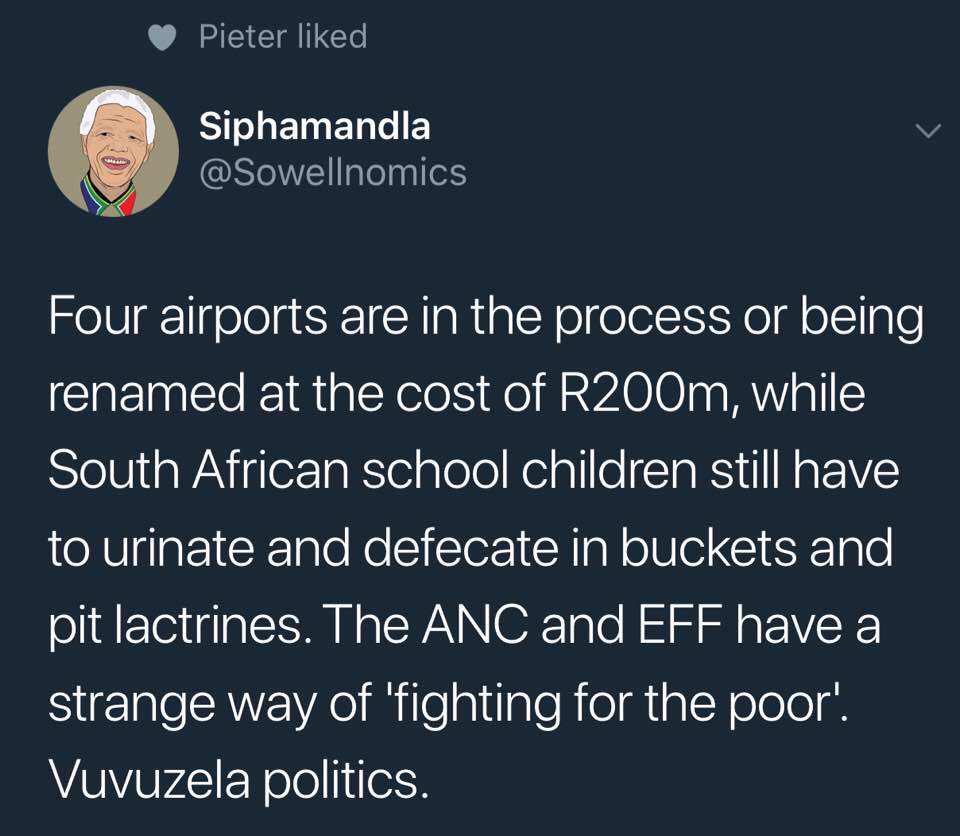 therealSparta's tweet photo. Fight poverty not feelings @Julius_S_Malema @EFFSouthAfrica @MbalulaFikile https://t.co/4lZWsM3cNv