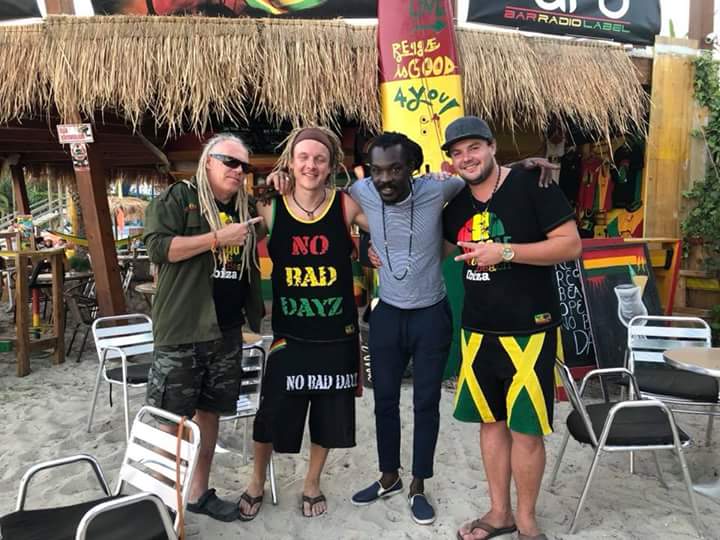 anthonybreggae's tweet photo. Chilling out at the Reggae Bar on Reggae beach in Ibiza island of Spain.. Rasta love don't matter the colour of your skin's Reggae brings forward love justice &amp; truths.. King in my Castle. https://t.co/Up9D8lBsR9