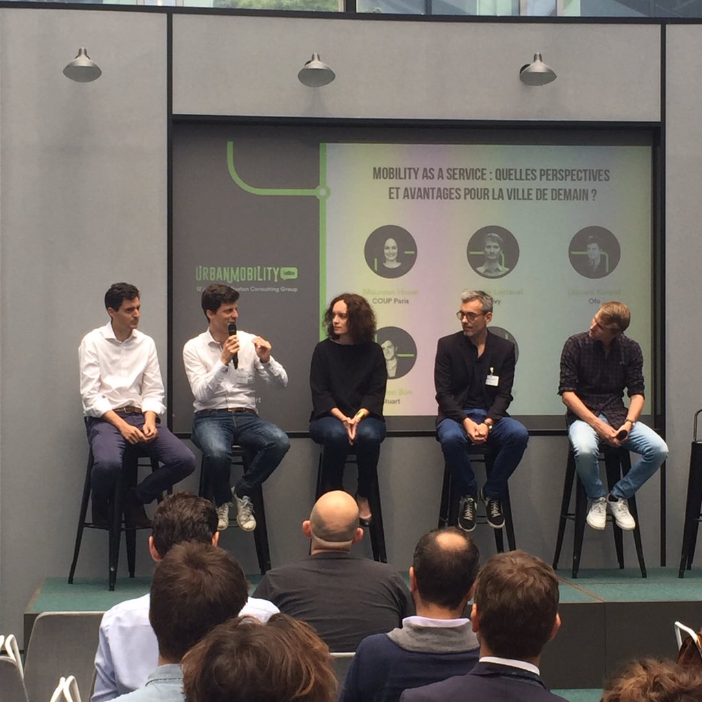 Table-ronde "Mobility as a Service", <a href="/laurentkennel/">Laurent Kennel</a> "en plus d'un produit performant et après la révolution du user-centric, l'importance d'être usage-centric", #Urbanmobilityday cc <a href="/Stuart_Delivery/">Stuart</a> <a href="/BCGinFrance/">BCGinFrance</a>