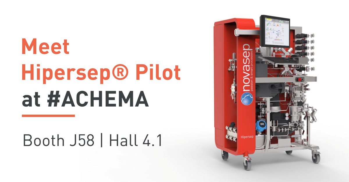 Novasep's tweet photo. Looking for high #flexibility, #compacity and #ergonomy in your preparative #HPLC system for #pharmaceutical molecules? Discover Hipersep® Pilot at #ACHEMA, booth J58 / Hall 4.1.
Learn more about Hipersep® Pilot: https://t.co/ghNOJdjNEg https://t.co/YG0odmEEQ8