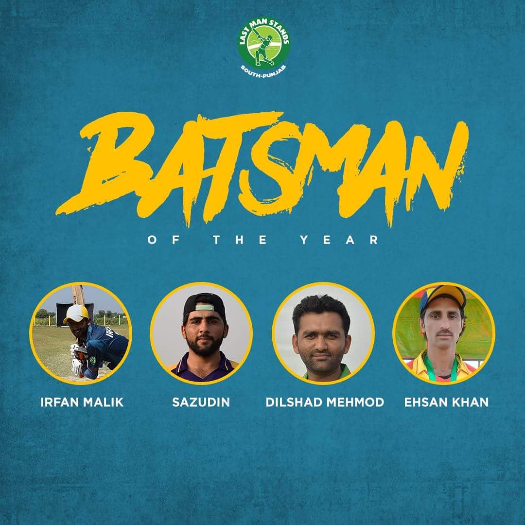LMSSouthPunjab's tweet photo. BATSMAN OF THE YEAR poll starts tomorrow. 
Here are the 4 nominees from this category.

#LMSAwards #AnnualLMSAwards #LetsPlaySaein #Cricket4All #LastManStands #UnitedweStand #LeagueCricket #SouthPunjab #London2Lodhran https://t.co/Z9hkQtuXEu