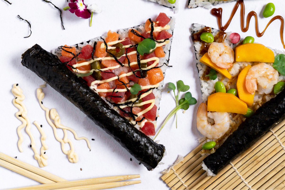 AtShizusan's tweet photo. Love sushi? Love pizza?
Shizusan is bringing the best of both worlds to you.
Available only for 3 days, indulge in guilt-free Sushi Pizzas from 16th to 18th June 🍣🍕🍽🥡
#WorldSushiDayAtShizusan #WorldSushiDay
#Shizusan #Mumbai #Bangalore #Pune https://t.co/H7ysthX3k3
