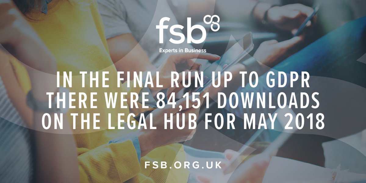 FSB_Voice's tweet photo. Our Legal hub in association with @Markel_LawUK had over 84k downloads in May! ๐ฑ #ICYMI you can access our #GDPR info via:
#FirstVoice GDPR hub: https://t.co/KqcJ365VDJ
#FSBeDataReady hub: https://t.co/j5ei1WC2KY
FSB Legal hub, login at: https://t.co/xef1RD4td9 https://t.co/6p9X1eT5KT