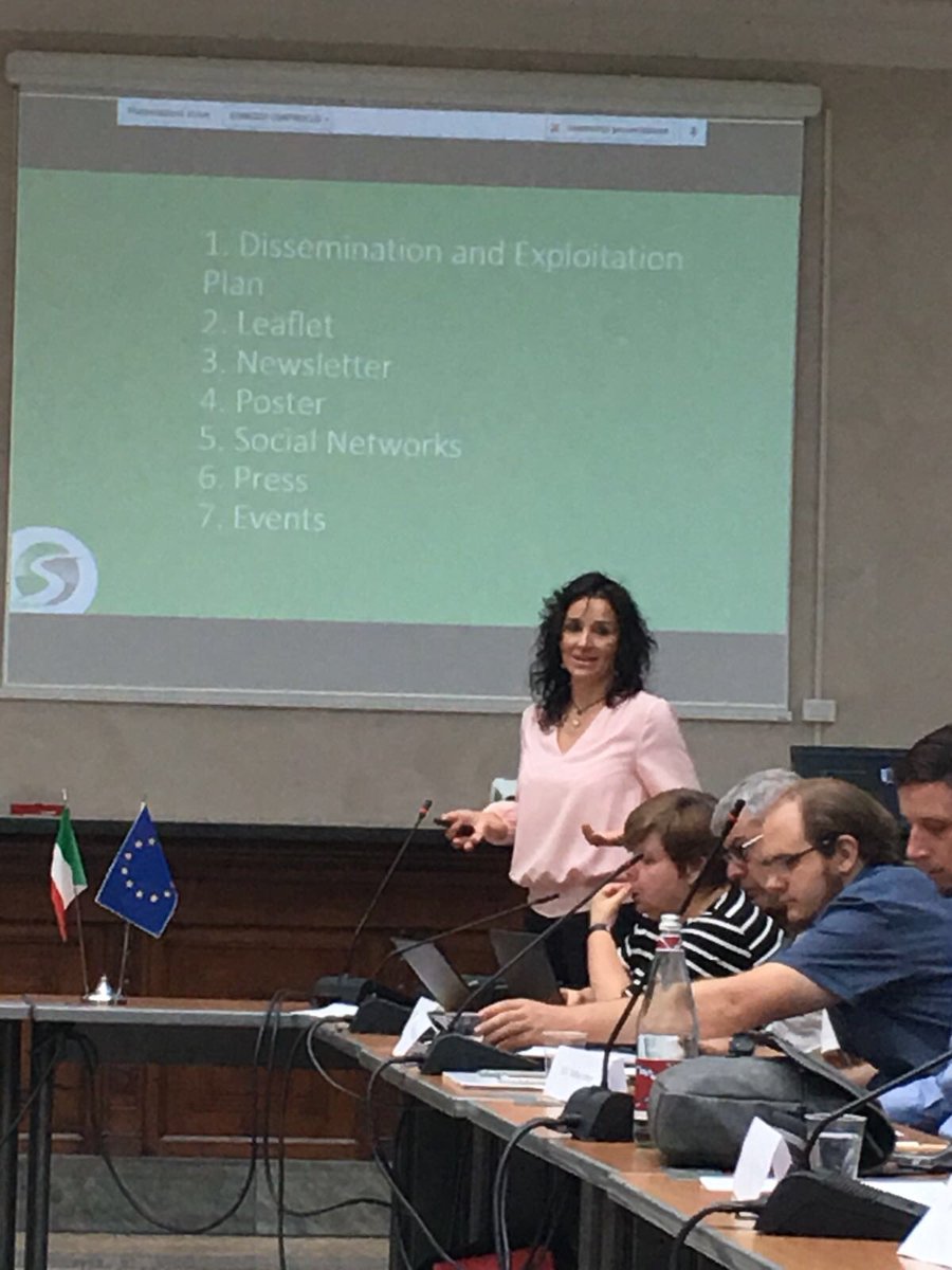 Any_Solution's tweet photo. .@dordonyez communication and dissemination responsible of the @SteveprojectLev carrying out the presentation during the partners’ meeting in @twitorinoEU #smartmobility #eMaaS https://t.co/pxn4M2ipCW