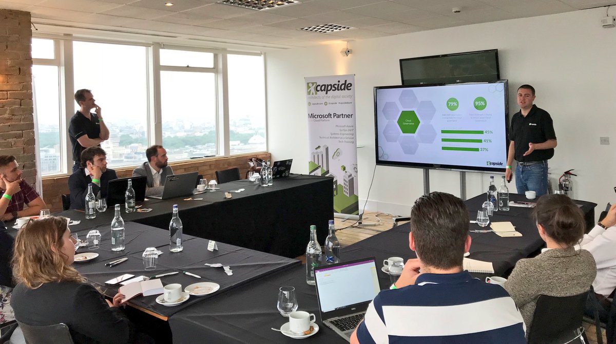 capside's tweet photo. Starting our #capsideBreakfast at @LDNTechWeek sharing the results of @vansonbourne’s research. 📑

@tomnokestweets explains the maturity of public #Cloud adoption in the #UK ☁️

—
#LTW #LTW2018 #DigitalTransformation #BusinessTransformation #DevOps https://t.co/XXPwGEbbzs
