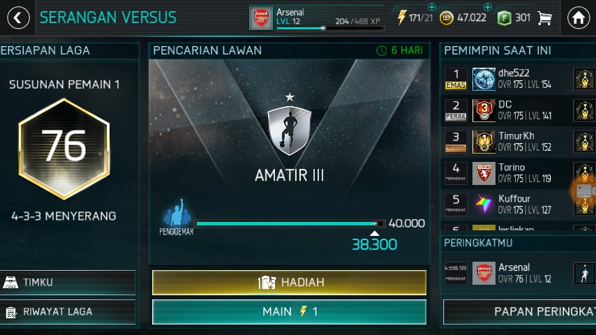 Amatir III . With 76 Overall Team . Maybe 80 will go to Legendaris. Wkwk 😂