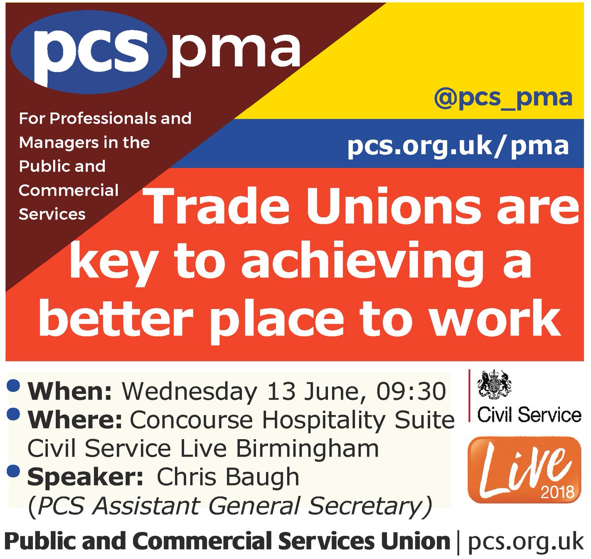 We're back at #CivilServiceLive live tomorrow in Birmingham NEC come to our stall and say high <a href="/PCSMidlands/">PCS Midlands</a> <a href="/pcs_union/">PCS Union (pcs.org.uk)</a>