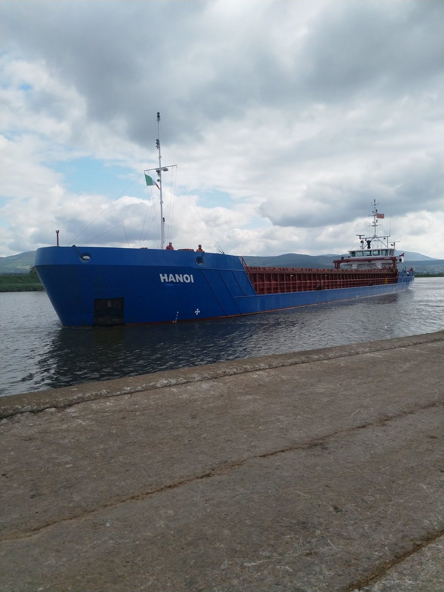 PortDundalk's tweet photo. M.V Hanoi arrived from France yesterday #dundalkport #dundalkharbour #hanoi #stevedoring #stevedore #ship https://t.co/u88KAwQgJq