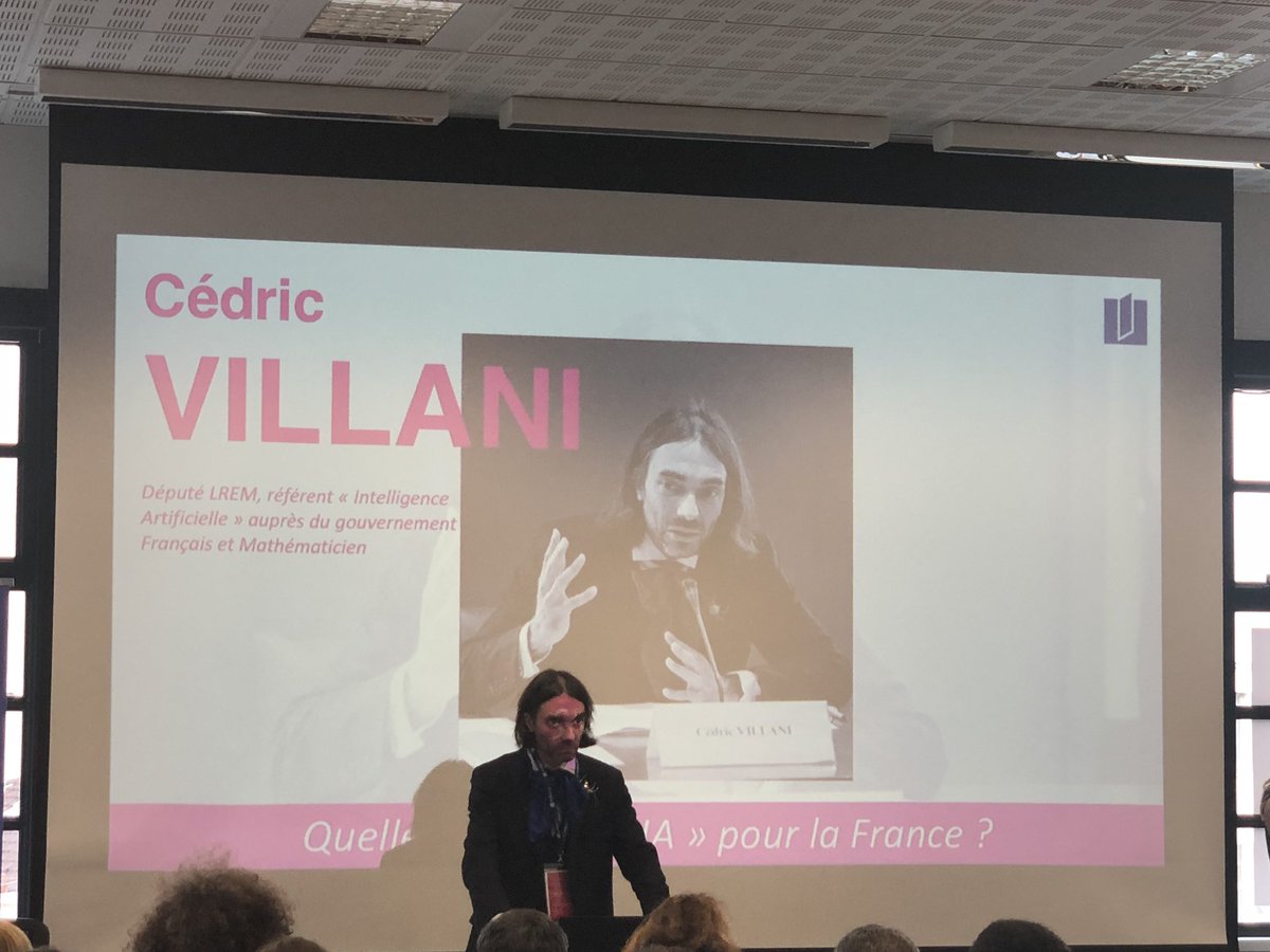 LaCordeeRH's tweet photo. Cédric Villani : « L’intelligence Artificielle ne remplace pas des humains mais des tâches » #IA #INSEECAI2018 #RH #recrutement https://t.co/On9Zz7BssX