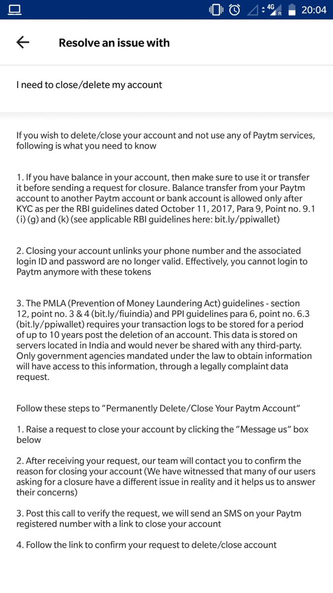 How to remove primary bank account from paytm app